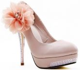 Sapato Peep Toe Flower