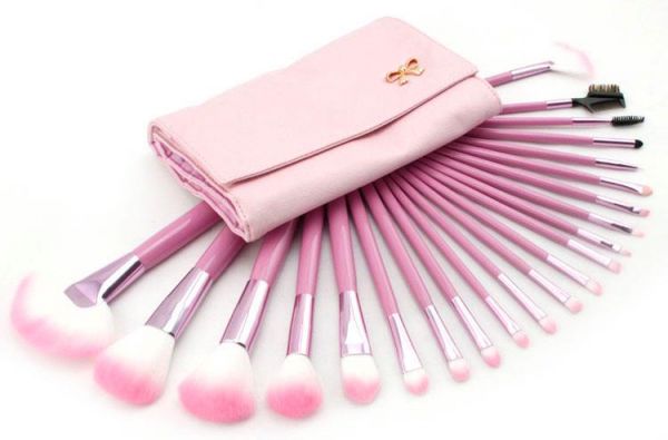 KIT 22 Pincéis Pink EcoPouch Love