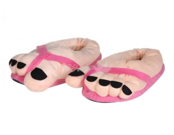 Pantufa De Pelucia Pé Grade Divertida