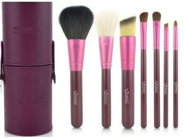 Kit 7 Pincéis Emily Makeup - Roxo