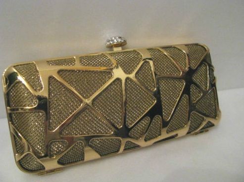 Clutch Dourada com Strass