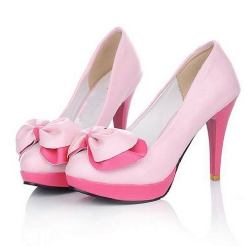 Sapato Peep Toe Sexy Borboleta Rosa