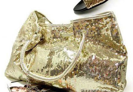 Bolsa Shine Dourada